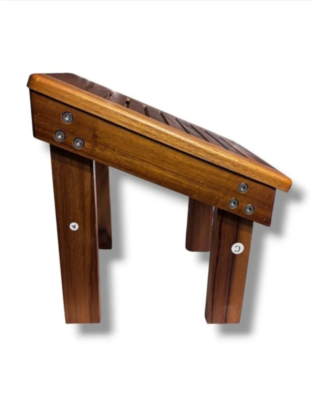 TEAKWOOD 12” Tall Compact Teak Shaving Foot Rest